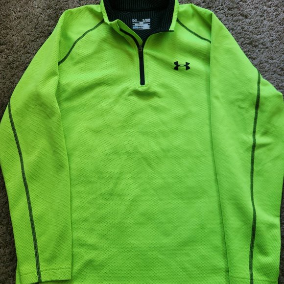 Under Armour Infrared Pullover Coldgear Neon Half-Zip Men's XL Fitted 2013 - Picture 6 of 12